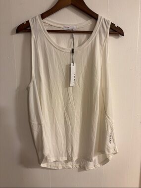 Koral Cream Relaxed Scoop Neck Athletic Workout Tank